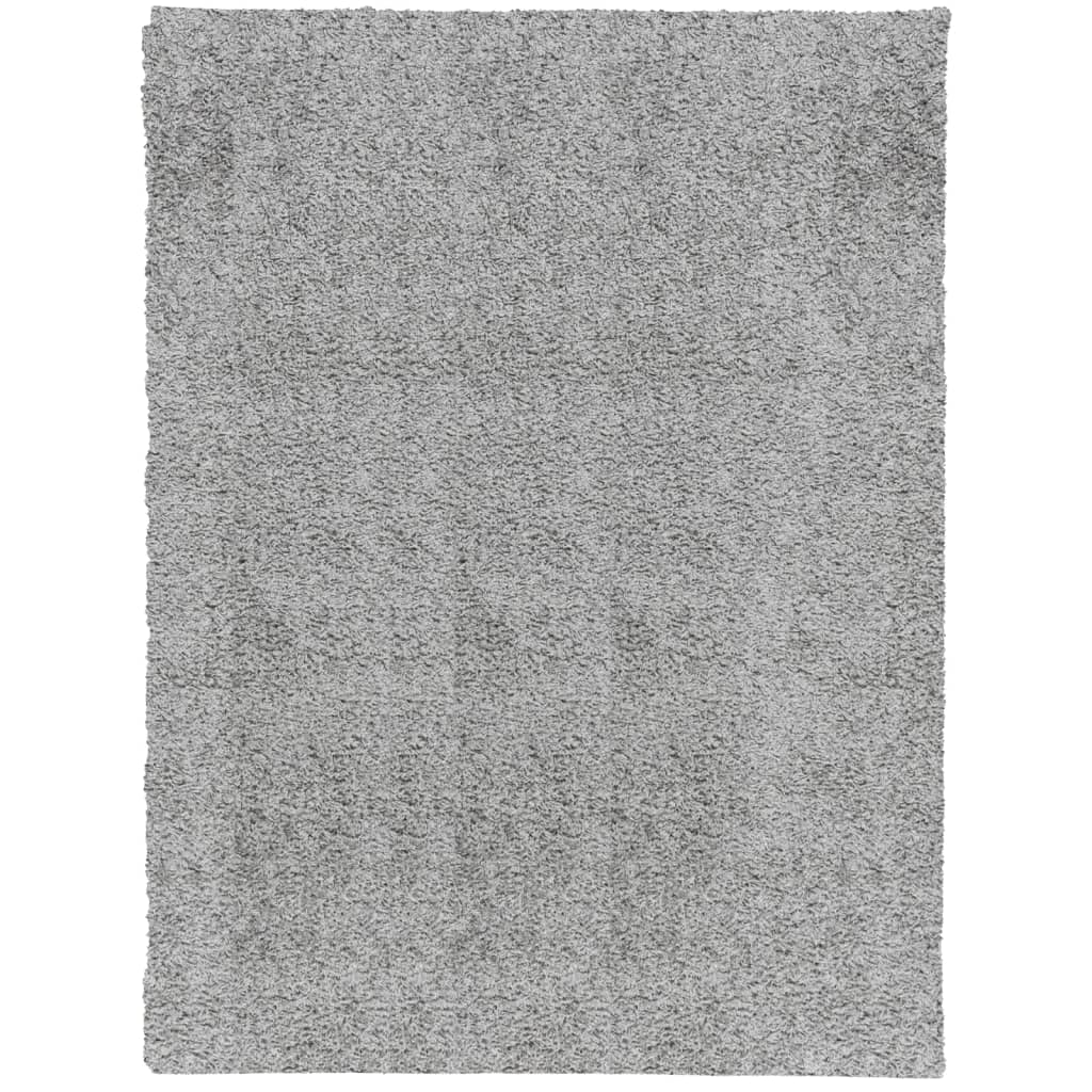 Tapis shaggy PAMPLONA poils longs moderne gris 300x400 cm - Xios Store SNC