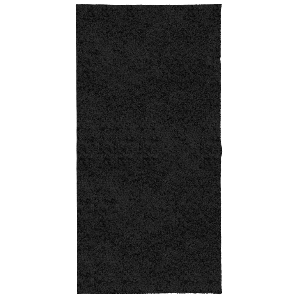 Tapis shaggy PAMPLONA poils longs moderne noir 100x200 cm - Xios Store SNC