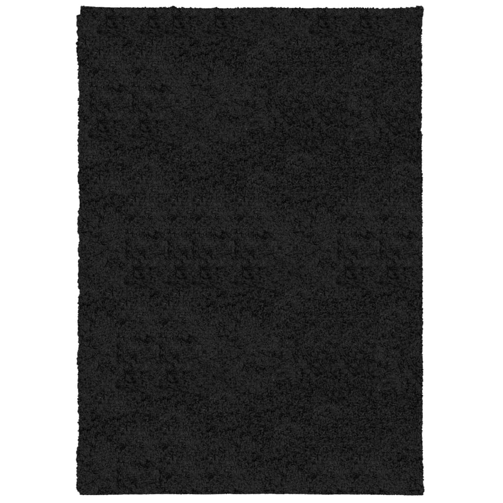 Tapis shaggy PAMPLONA poils longs moderne noir 120x170 cm - Xios Store SNC