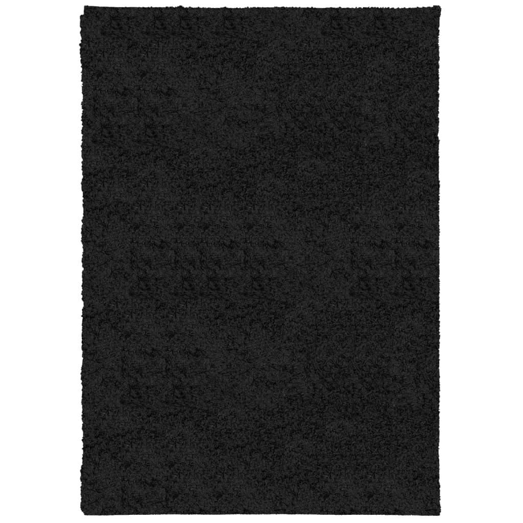 Tapis shaggy PAMPLONA poils longs moderne noir 160x230 cm - Xios Store SNC