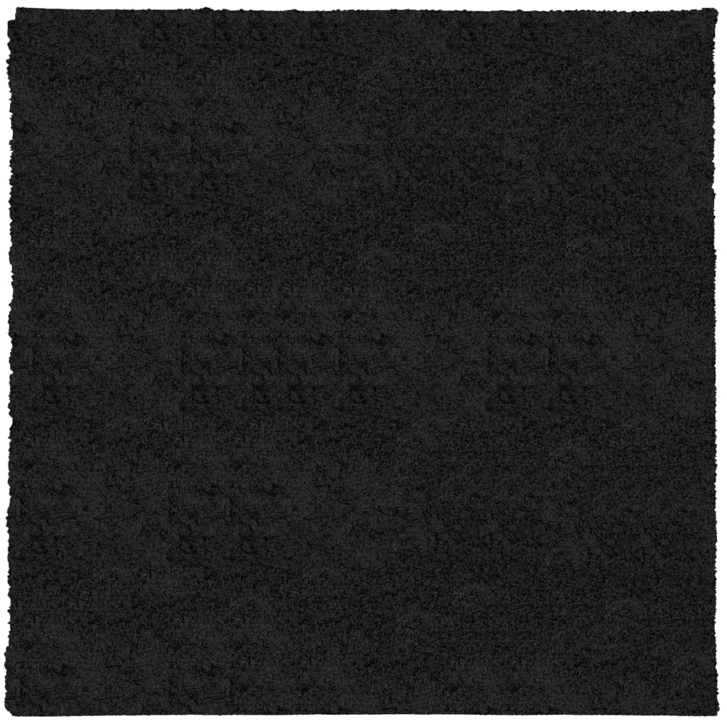 Tapis shaggy PAMPLONA poils longs moderne noir 200x200 cm - Xios Store SNC