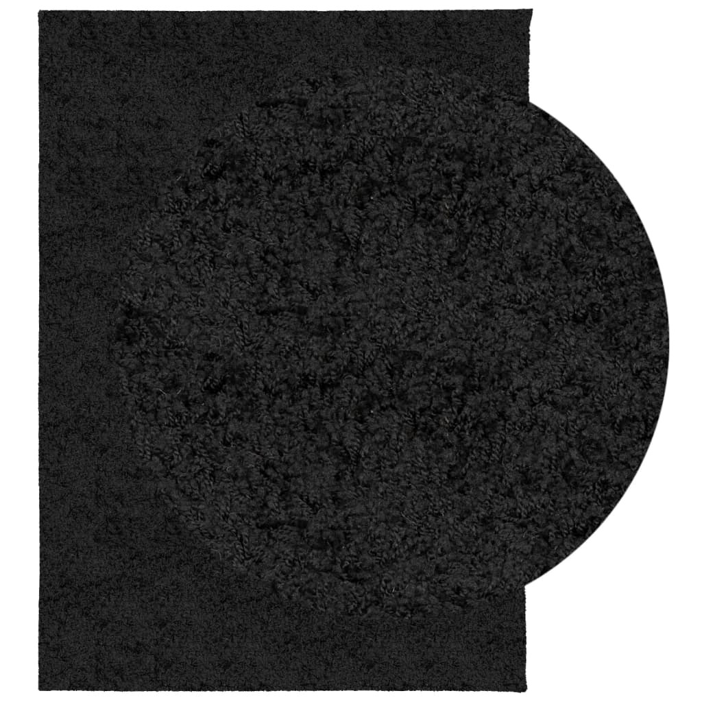 Tapis shaggy PAMPLONA poils longs moderne noir 240x340 cm - Xios Store SNC