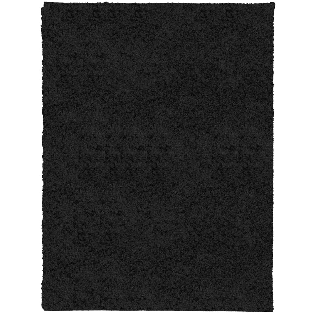 Tapis shaggy PAMPLONA poils longs moderne noir 300x400 cm - Xios Store SNC