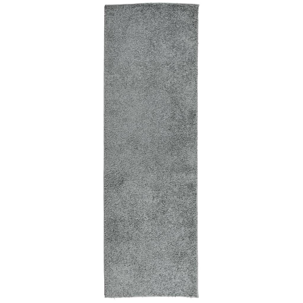 Tapis shaggy PAMPLONA poils longs moderne vert 80x250 cm - Xios Store SNC