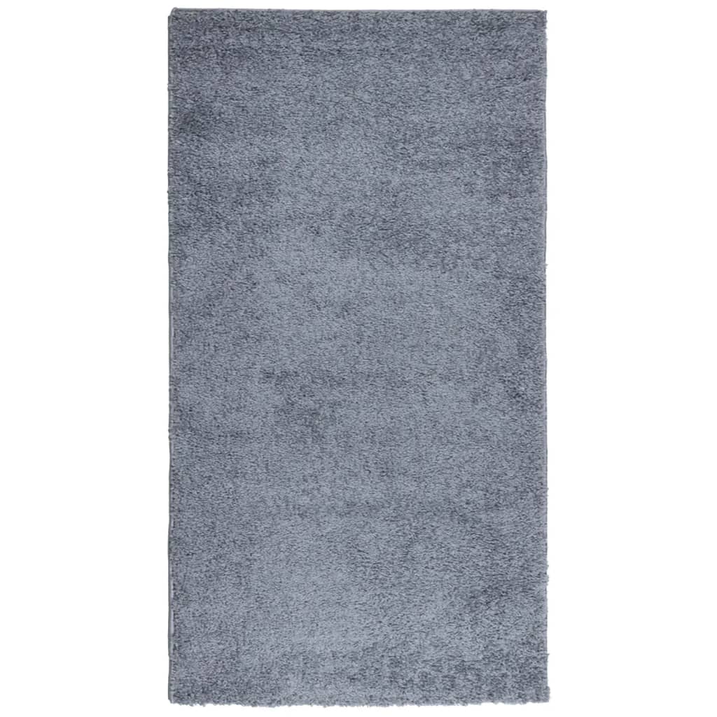 Tapis shaggy PAMPLONA poils longs moderne bleu 80x150 cm Tapis vidaXL   