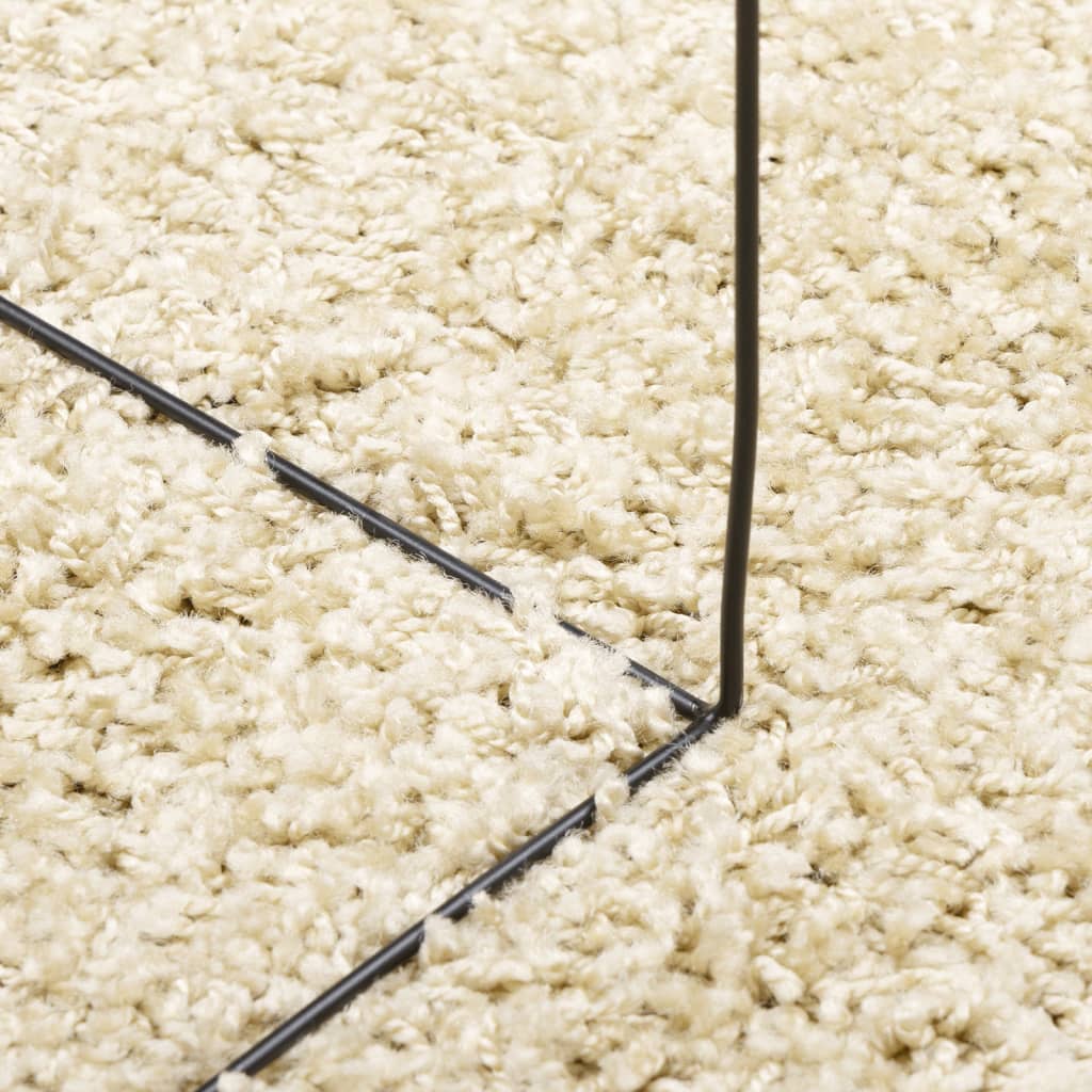 Tapis shaggy PAMPLONA poils longs moderne doré 80x150 cm Tapis vidaXL   