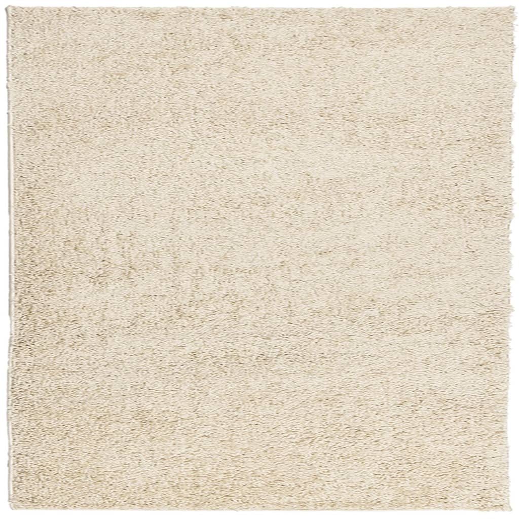 Tapis shaggy PAMPLONA poils longs moderne doré 120x120 cm Tapis vidaXL   