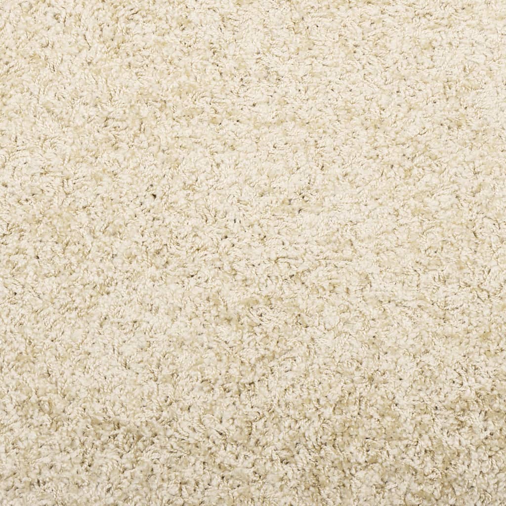 Tapis shaggy à poils longs moderne doré Ø 80 cm Tapis vidaXL   