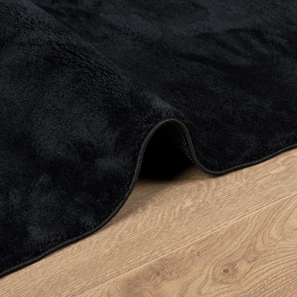 Tapis OVIEDO à poils courts noir 60x110 cm Tapis vidaXL   