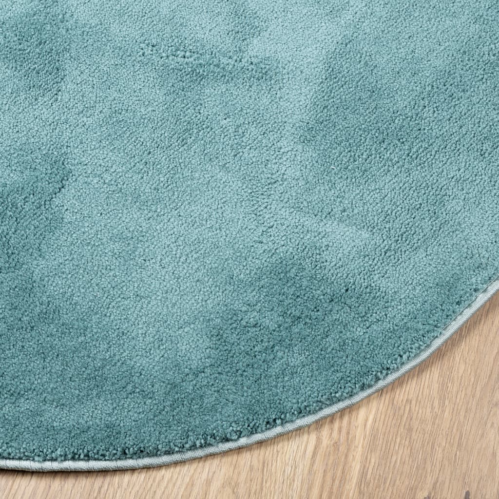 Tapis OVIEDO à poils courts vert Ø 80 cm Tapis vidaXL   