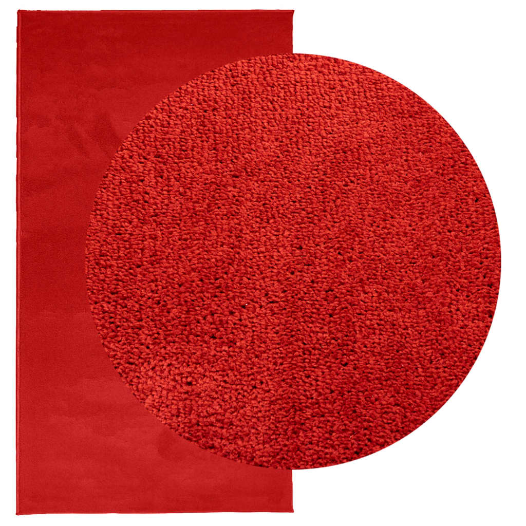 Tapis OVIEDO à poils courts rouge 60x110 cm Tapis vidaXL   