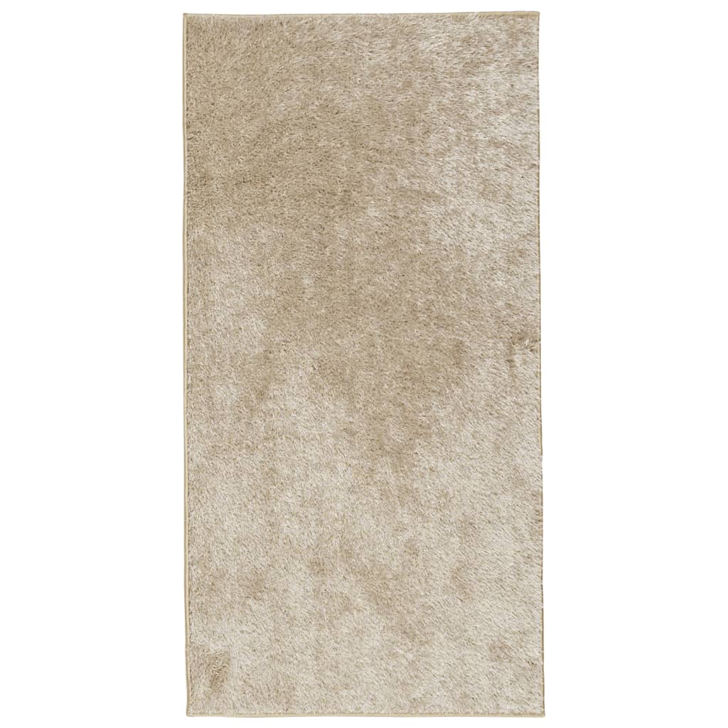 Tapis ISTAN à poils longs aspect brillant beige 80x150 cm Tapis vidaXL   