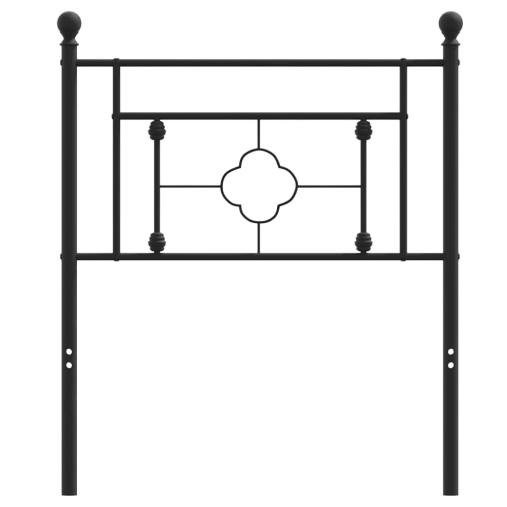 Tête de lit métal noir 75 cm Têtes et pieds de lit vidaXL   