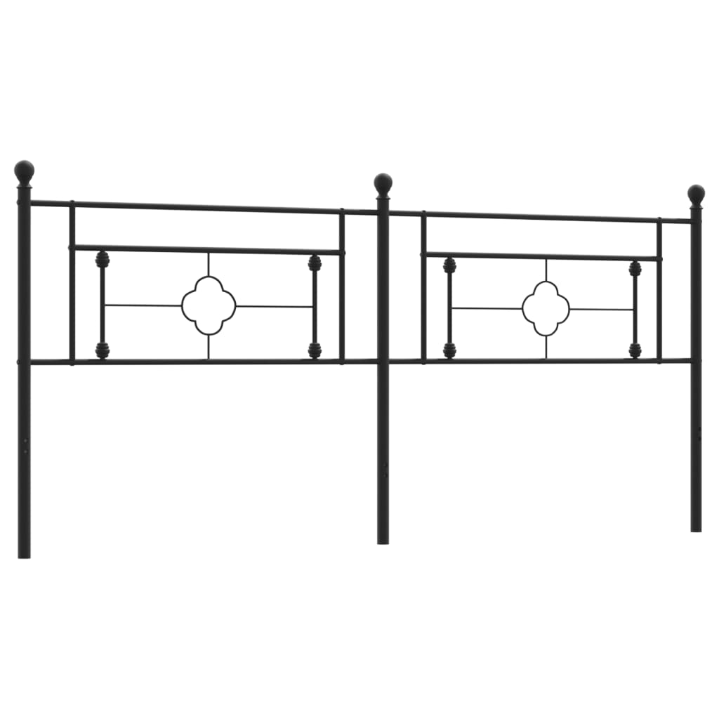 Tête de lit métal noir 193 cm Têtes et pieds de lit vidaXL   