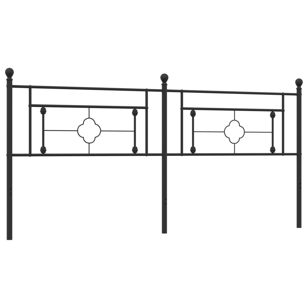 Tête de lit métal noir 193 cm Têtes et pieds de lit vidaXL   