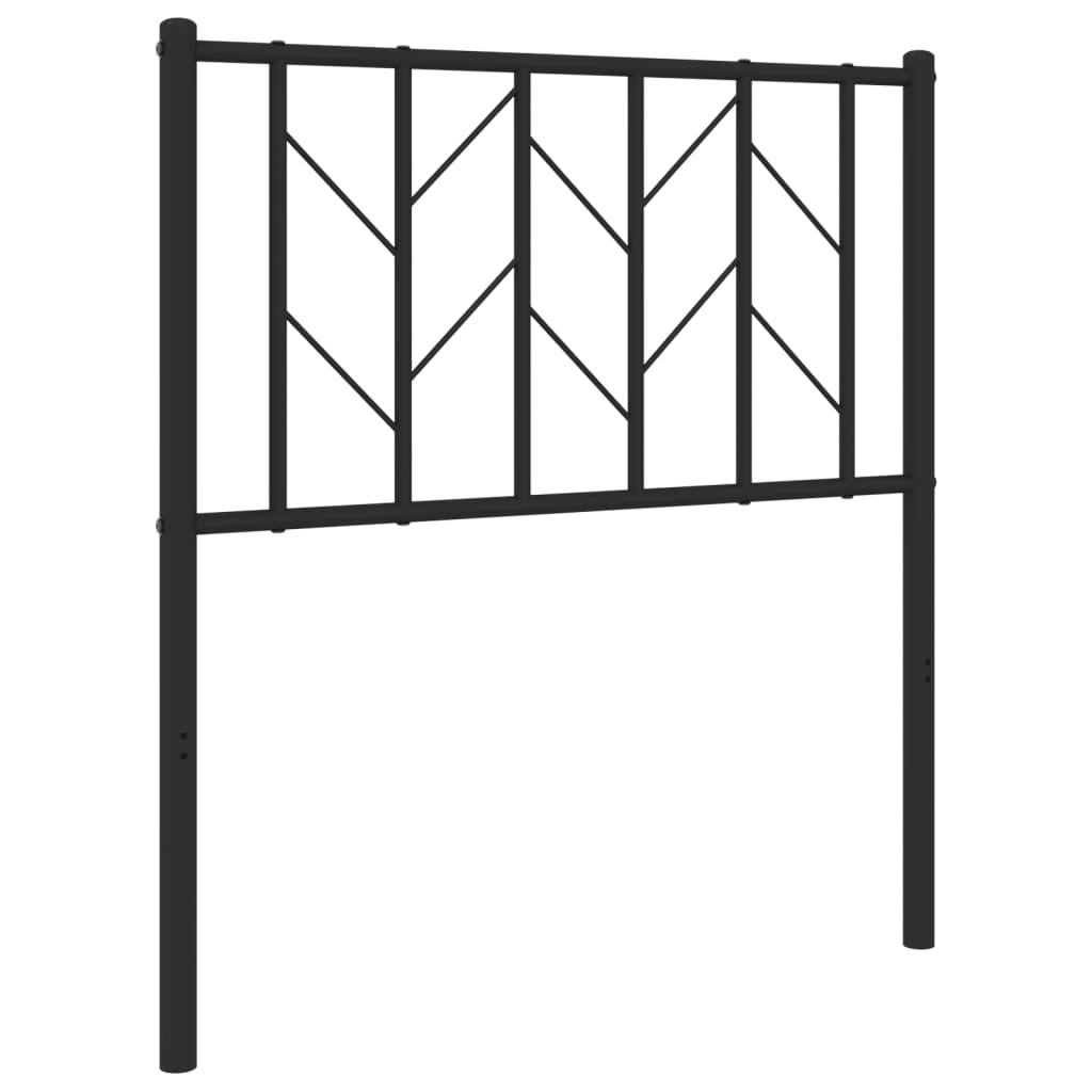 Tête de lit métal noir 75 cm Têtes et pieds de lit vidaXL   