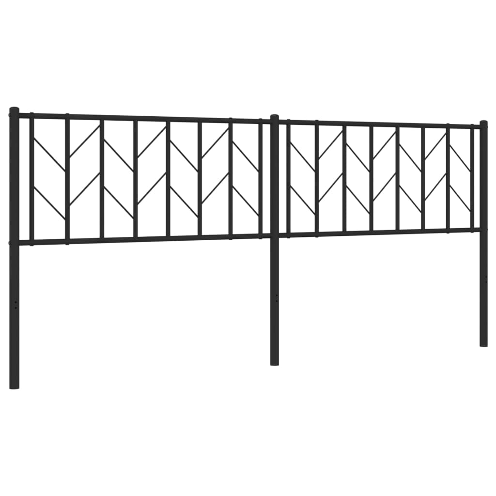 Tête de lit métal noir 193 cm Têtes et pieds de lit vidaXL   