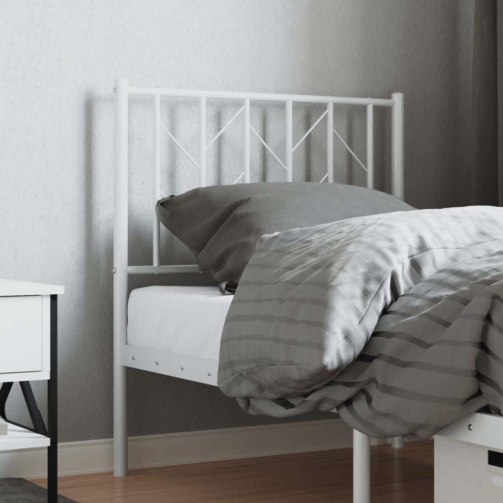 Tête de lit métal blanc 75 cm Têtes et pieds de lit vidaXL   