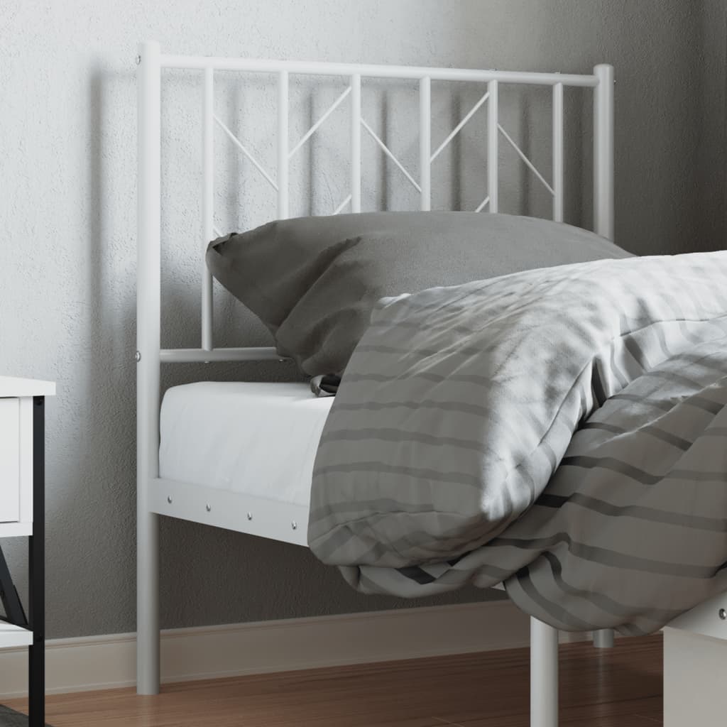 Tête de lit métal blanc 75 cm Têtes et pieds de lit vidaXL   