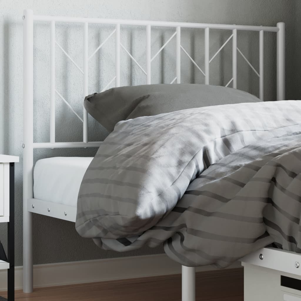 Tête de lit métal blanc 100 cm Têtes et pieds de lit vidaXL   