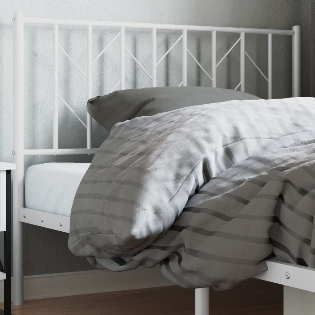 Tête de lit métal blanc 100 cm Têtes et pieds de lit vidaXL   