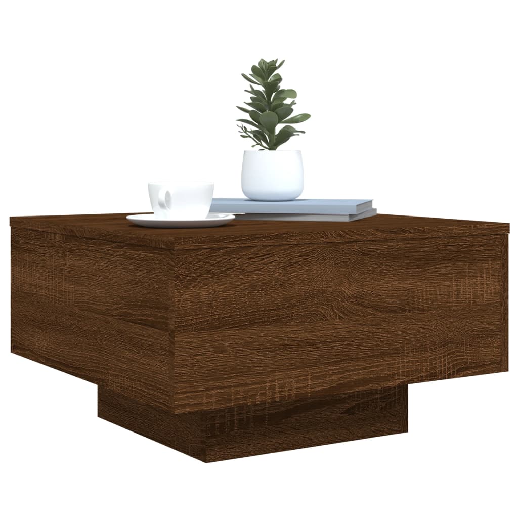 Table basse chêne marron 55x55x31 cm bois d'ingénierie Tables basses vidaXL   