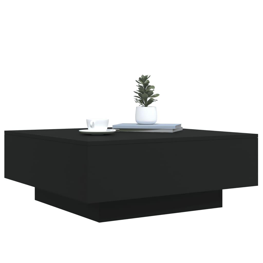 Table basse noir 80x80x31 cm bois d'ingénierie Tables basses vidaXL   