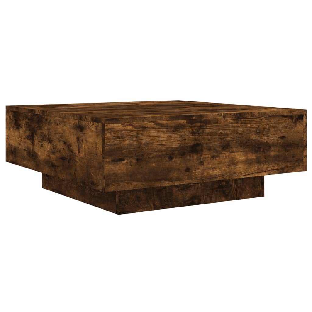 Table basse chêne fumé 80x80x31 cm bois d'ingénierie Tables basses vidaXL