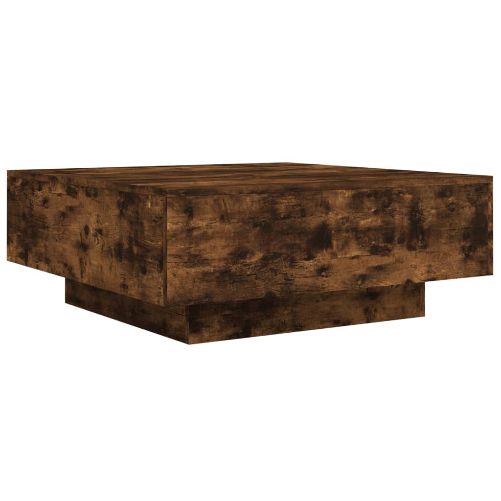 Table basse chêne fumé 80x80x31 cm bois d'ingénierie Tables basses vidaXL