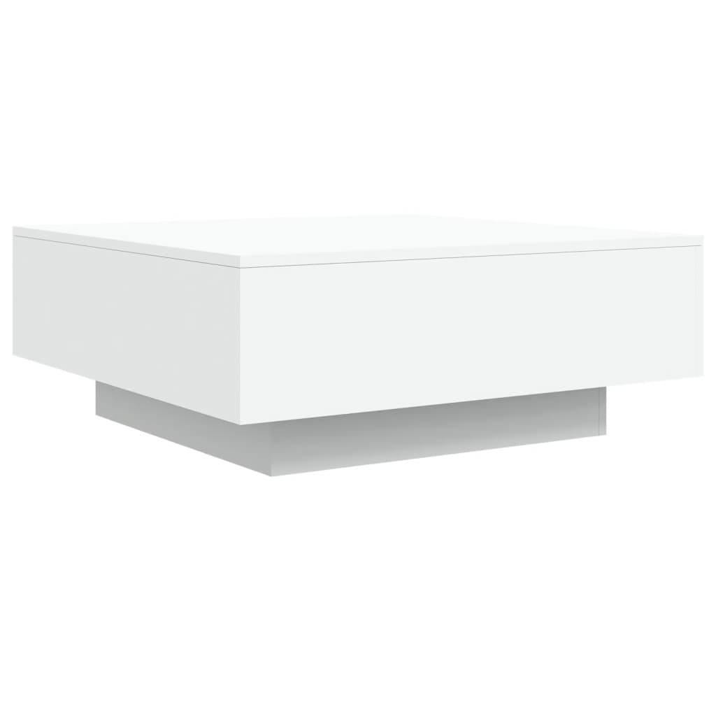 Table basse avec lumières LED blanc 80x80x31 cm Tables basses vidaXL   