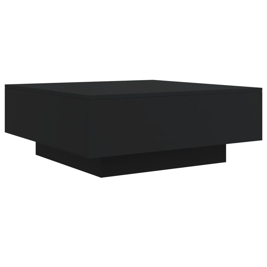 Table basse avec lumières LED noir 80x80x31 cm Tables basses vidaXL   