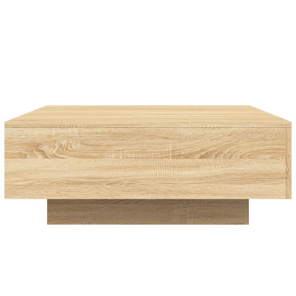 Table basse avec lumières LED chêne sonoma 80x80x31 cm Tables basses vidaXL   