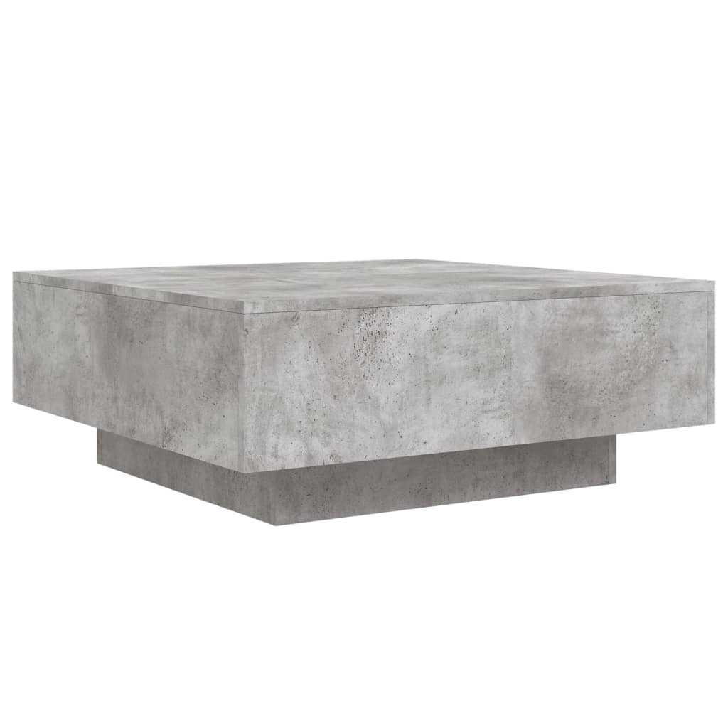 Table basse avec lumières LED gris béton 80x80x31 cm Tables basses vidaXL