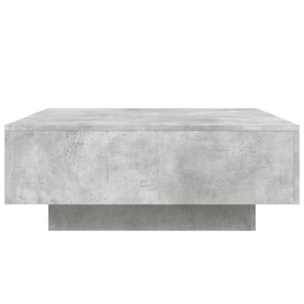 Table basse avec lumières LED gris béton 80x80x31 cm Tables basses vidaXL