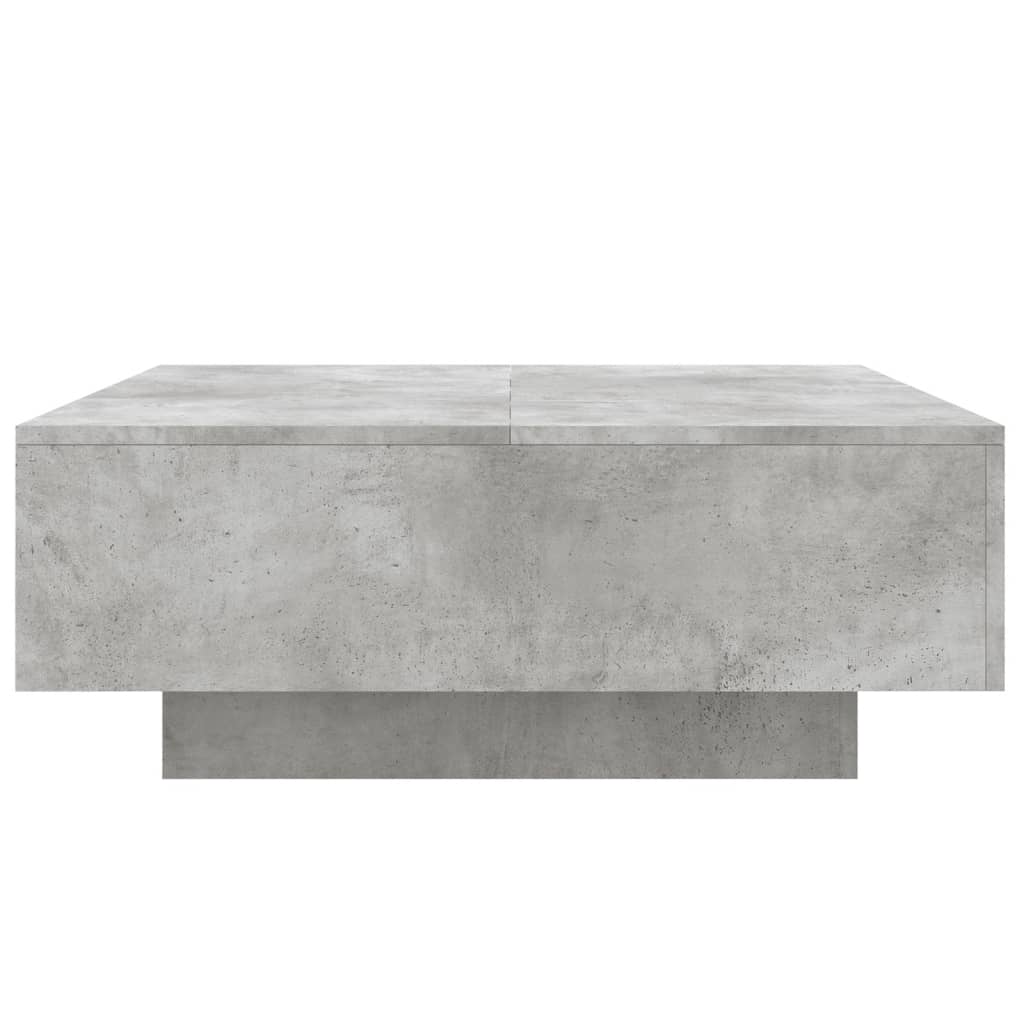 Table basse avec lumières LED gris béton 80x80x31 cm Tables basses vidaXL