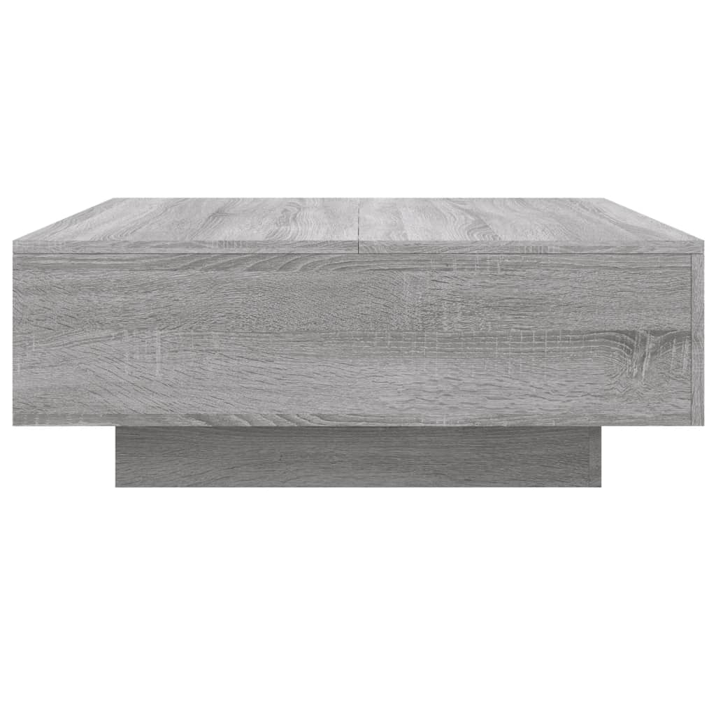 Table basse avec lumières LED sonoma gris 80x80x31 cm Tables basses vidaXL   