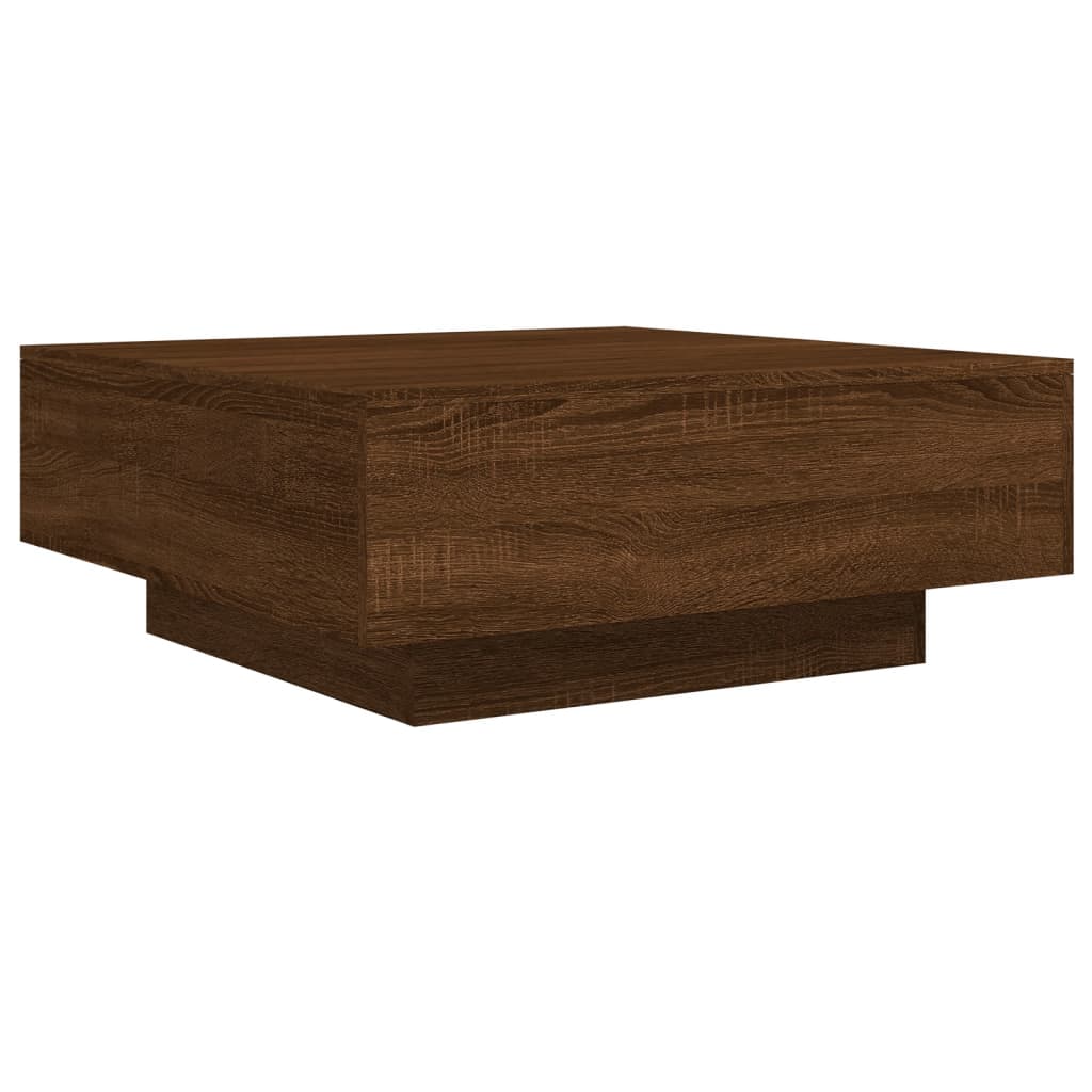 Table basse avec lumières LED chêne marron 80x80x31 cm Tables basses vidaXL   