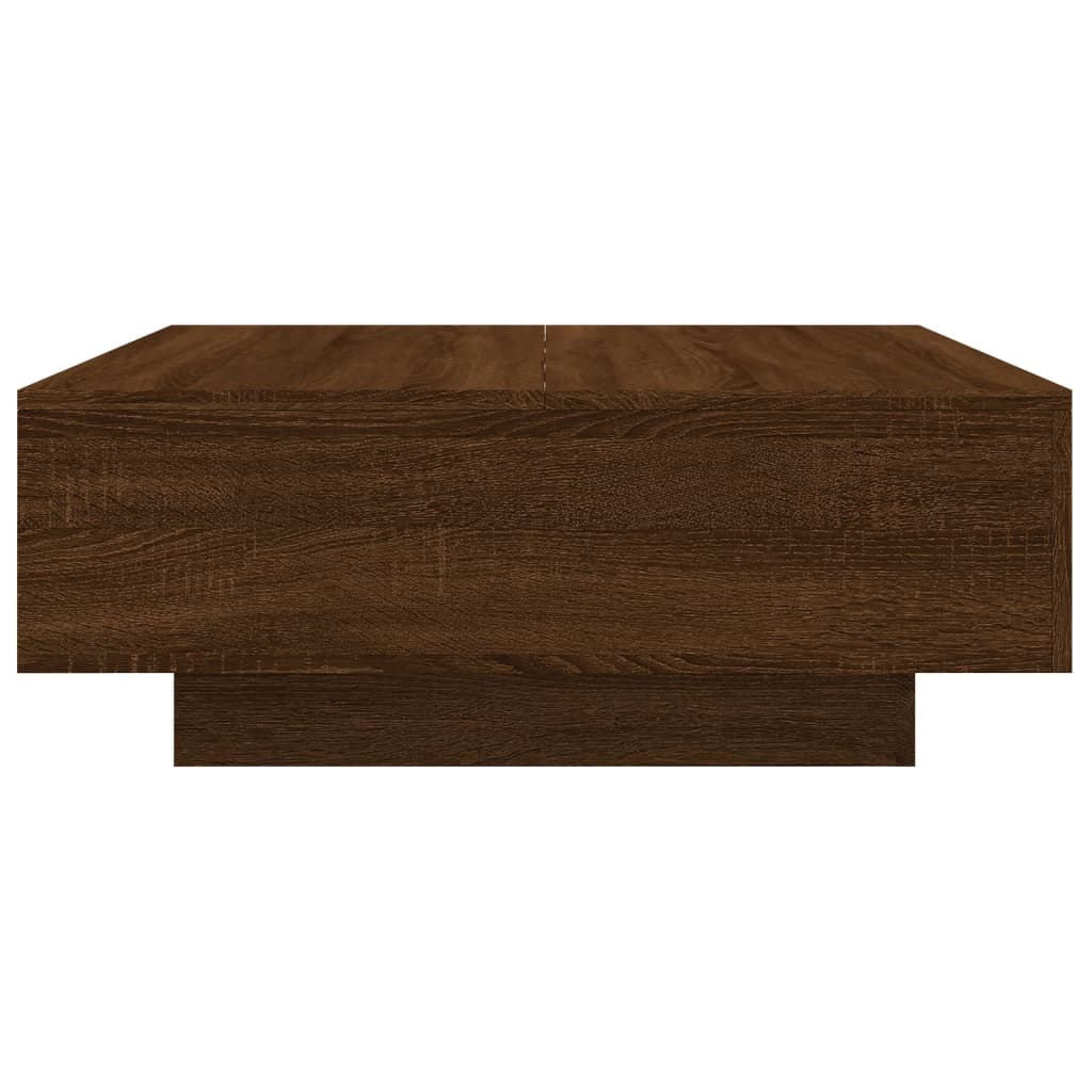 Table basse avec lumières LED chêne marron 80x80x31 cm Tables basses vidaXL   