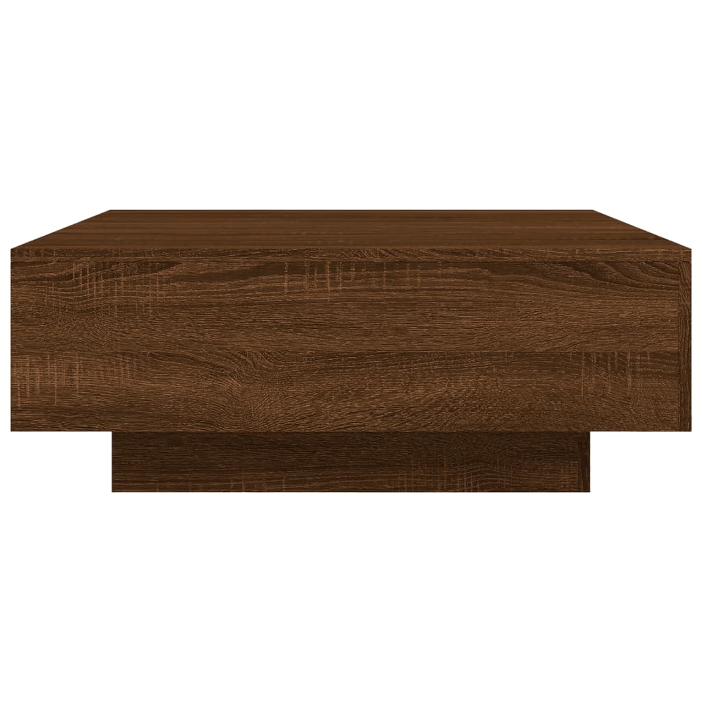 Table basse avec lumières LED chêne marron 80x80x31 cm Tables basses vidaXL   