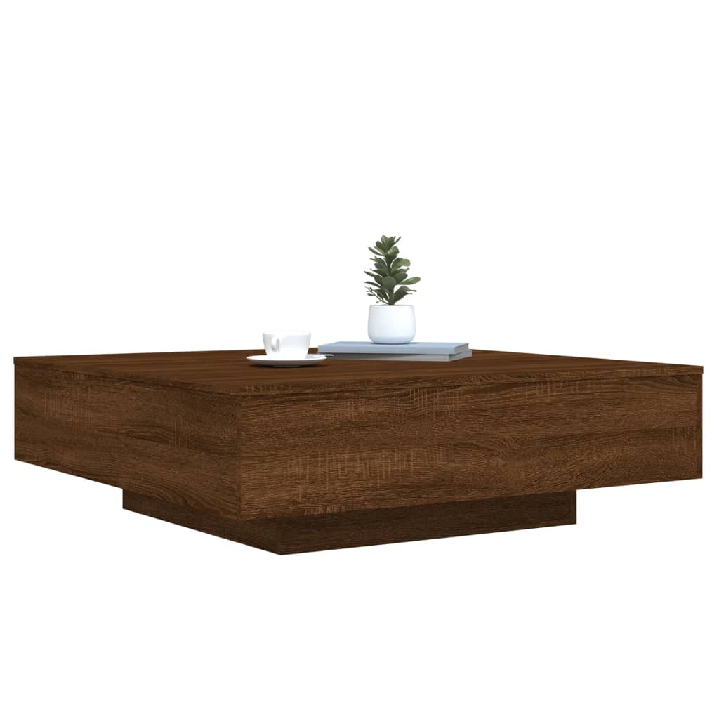 Table basse chêne marron 100x100x31 cm bois d'ingénierie Tables basses vidaXL