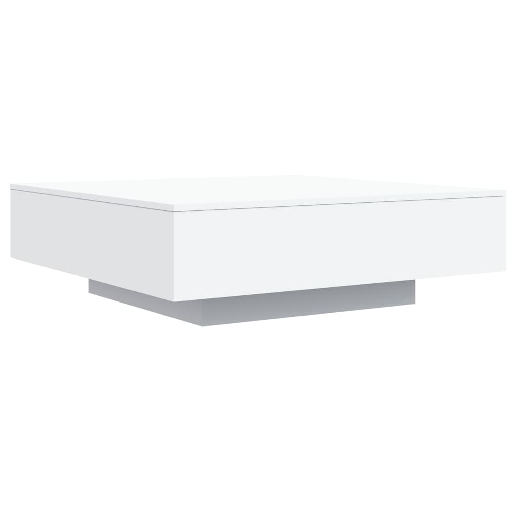 Table basse avec lumières LED blanc 100x100x31 cm Tables basses vidaXL   