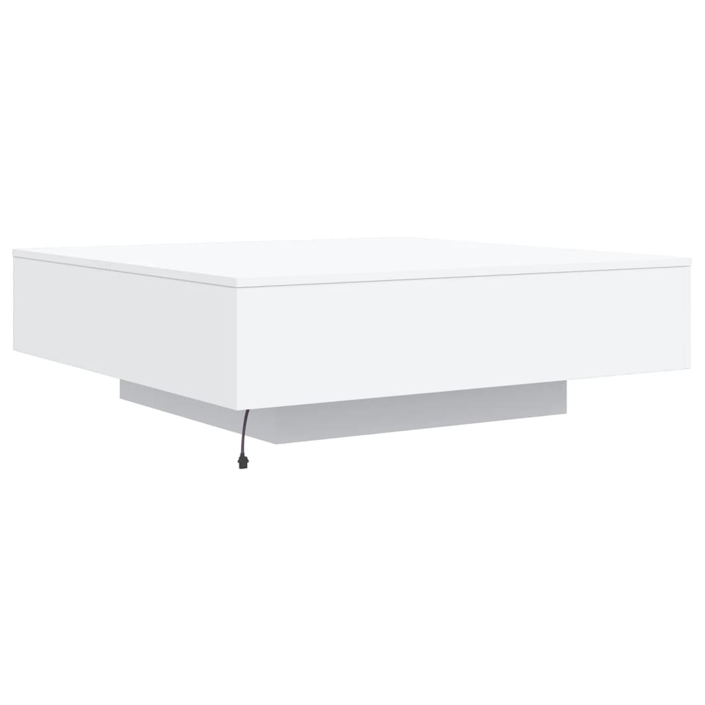 Table basse avec lumières LED blanc 100x100x31 cm Tables basses vidaXL   