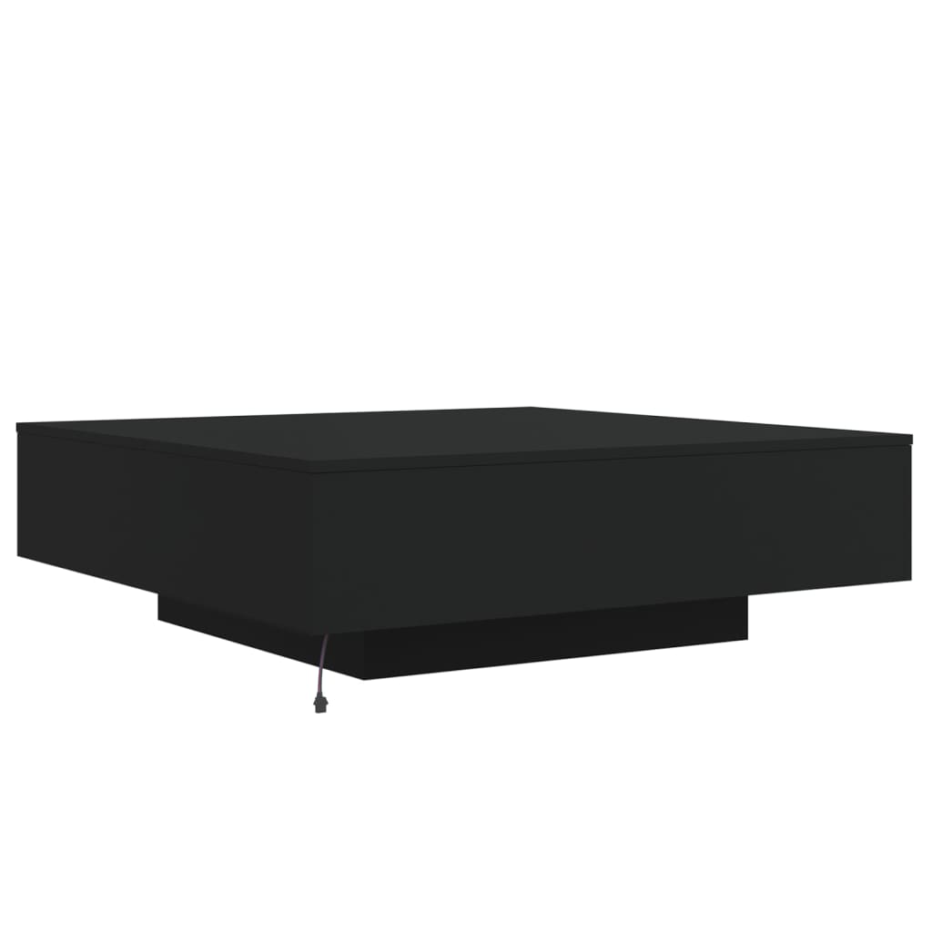 Table basse avec lumières LED noir 100x100x31 cm Tables basses vidaXL   