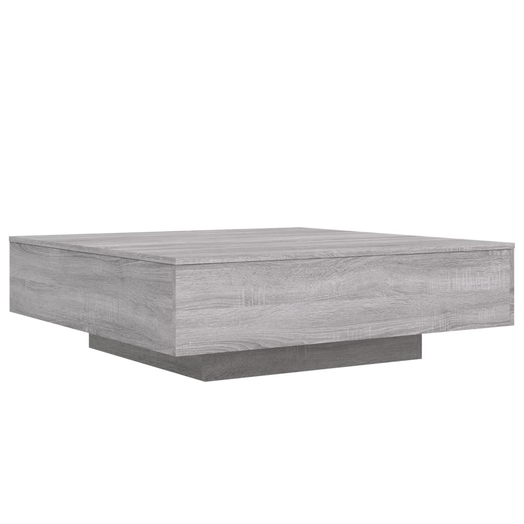 Table basse avec lumières LED sonoma gris 100x100x31 cm Tables basses vidaXL   