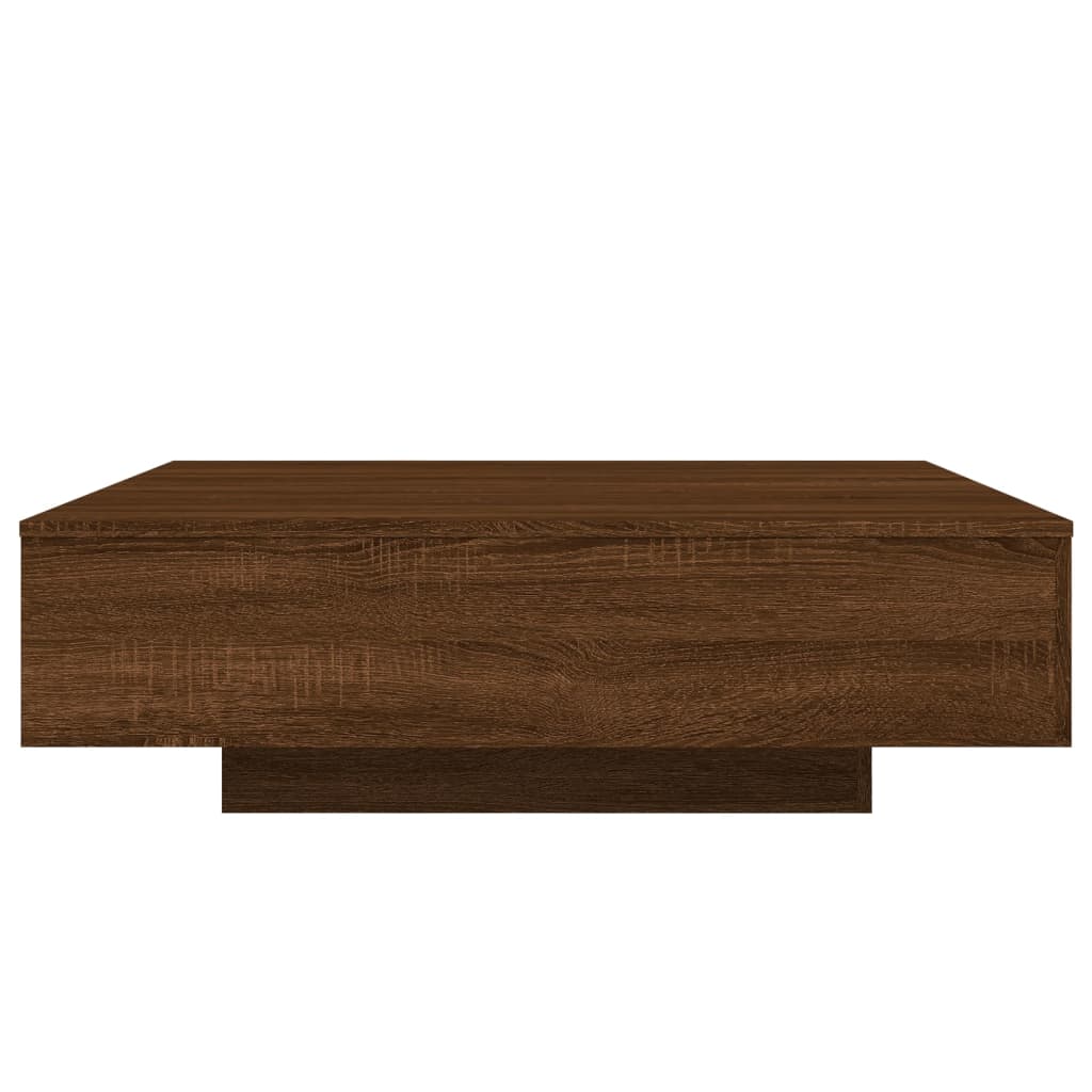 Table basse avec lumières LED chêne marron 100x100x31 cm Tables basses vidaXL