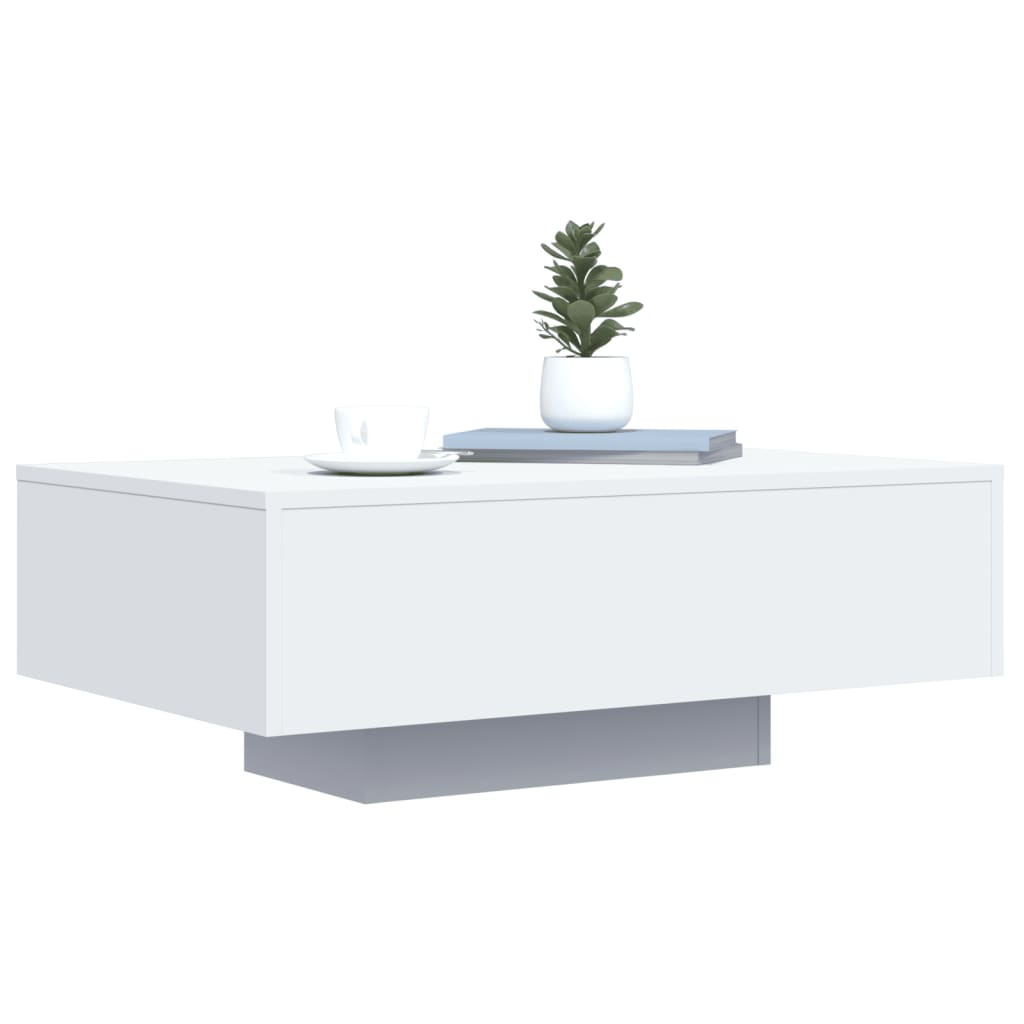 Table basse avec lumières LED blanc 85x55x31 cm Tables basses vidaXL   