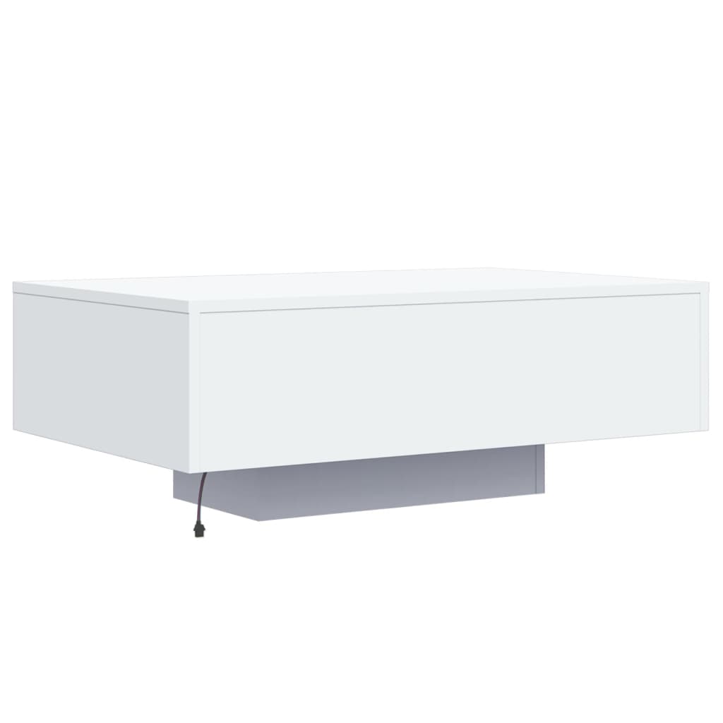 Table basse avec lumières LED blanc 85x55x31 cm Tables basses vidaXL   