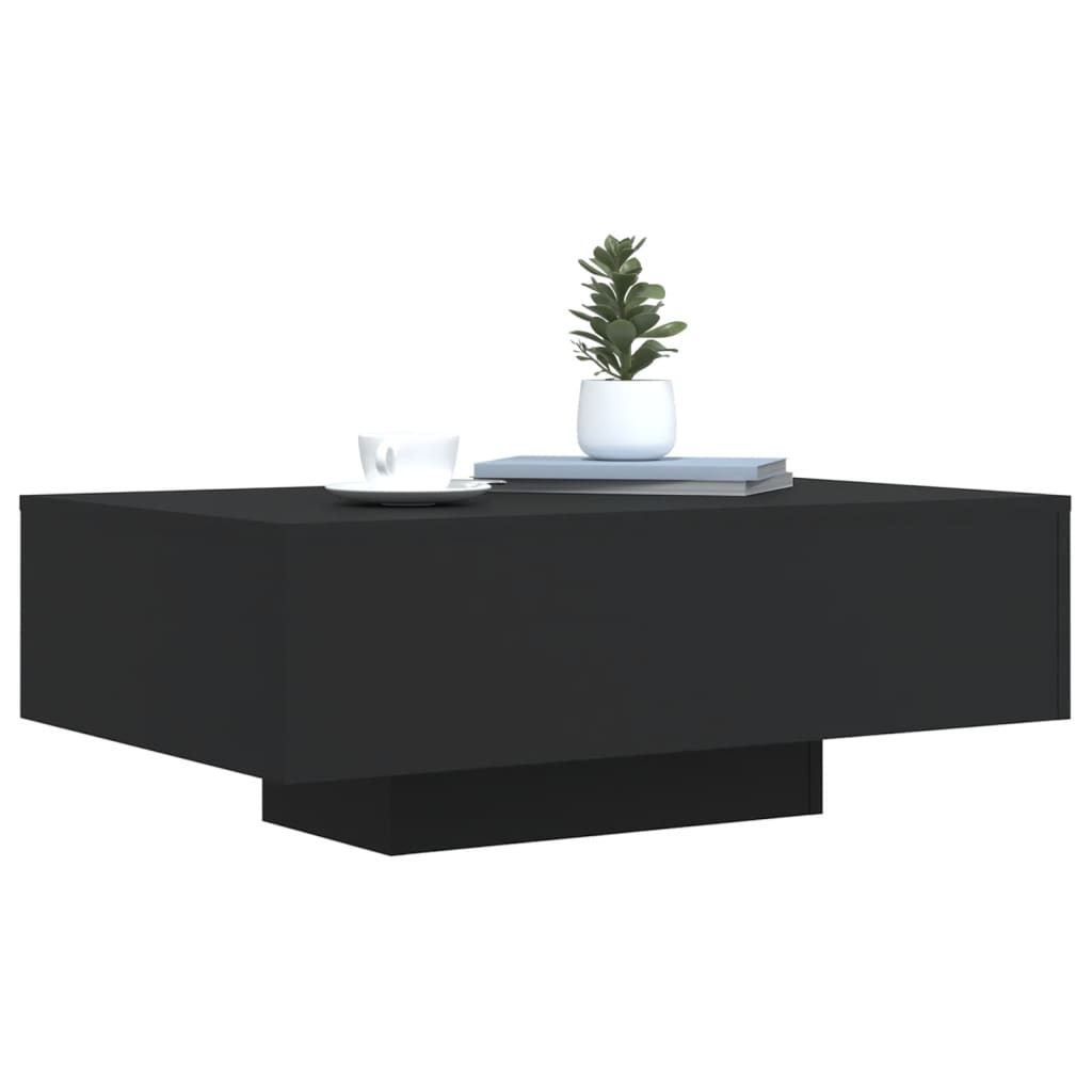 Table basse avec lumières LED noir 85x55x31 cm Tables basses vidaXL   