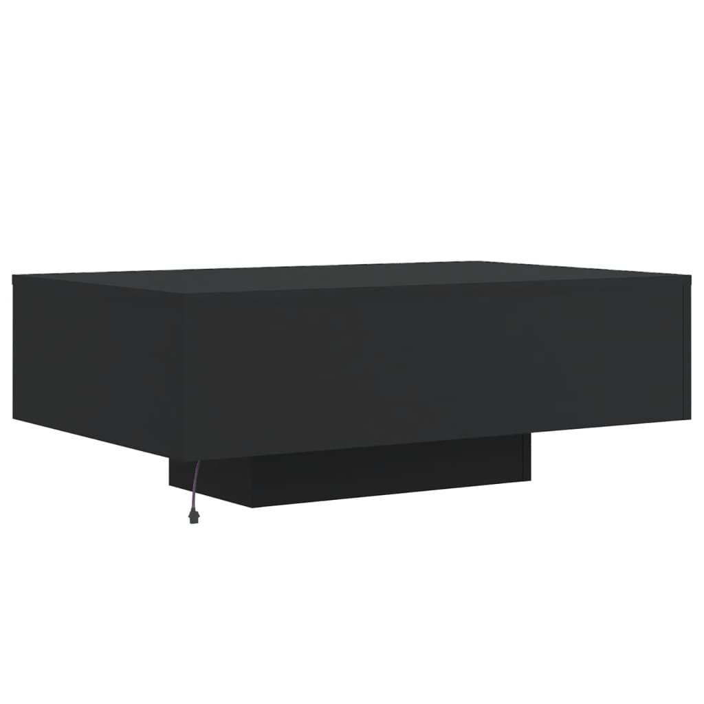 Table basse avec lumières LED noir 85x55x31 cm Tables basses vidaXL   