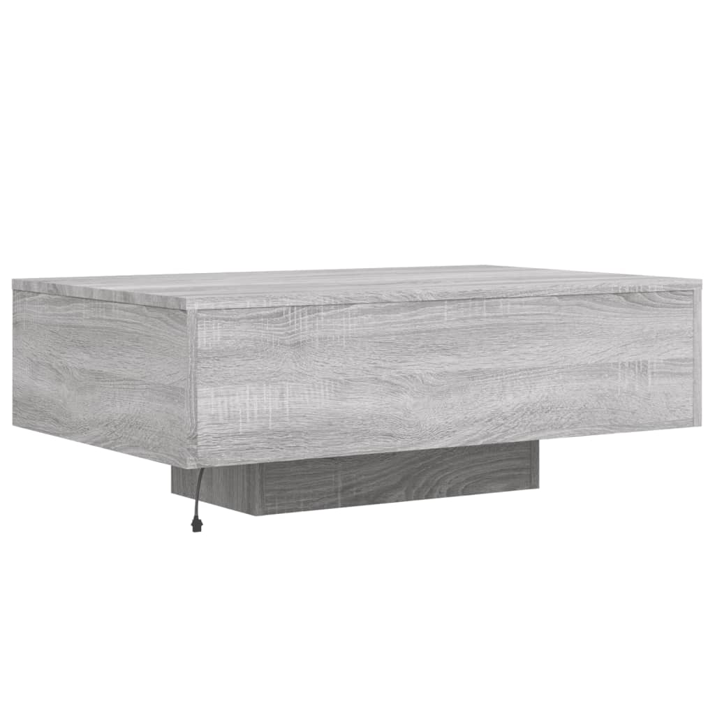 Table basse avec lumières LED sonoma gris 85x55x31 cm Tables basses vidaXL   